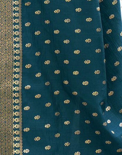 Blue Silk Printed Saree | Sudathi