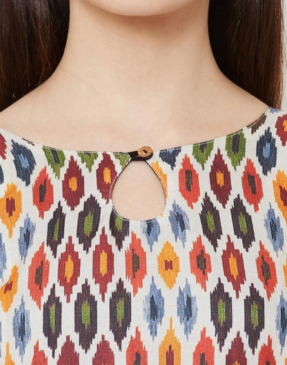 Sensuous Black Coloured Digital Printed Rayon Kurti | Leemboodi