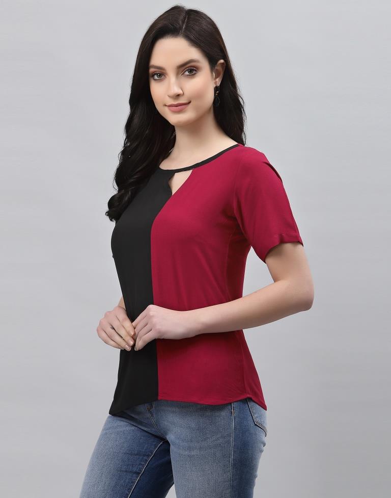 Color Block Keyhole Top | Sudathi