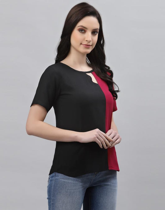 Color Block Keyhole Top | Sudathi