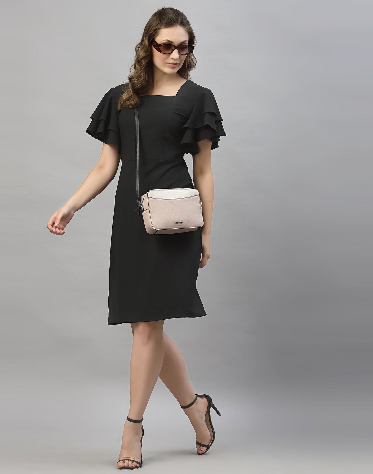 Black Ruffle Sleeve Dress | Sudathi