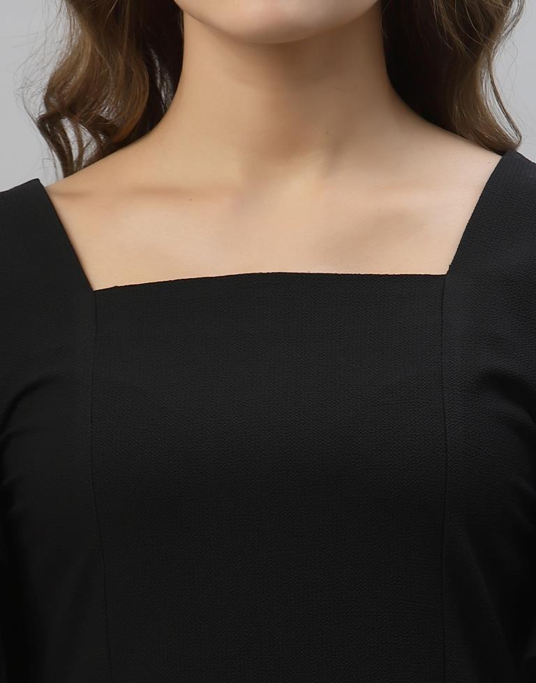 Black Ruffle Sleeve Dress | Sudathi
