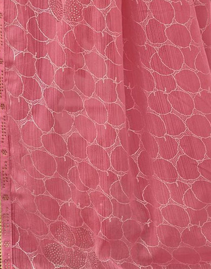 Pink Chiffon Printed Saree | Sudathi