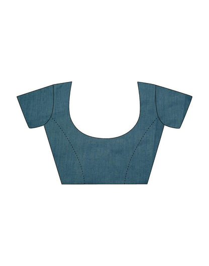 Blue Chiffon Printed Saree | Sudathi