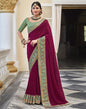 Dark Pink Silk Plain Saree | Sudathi