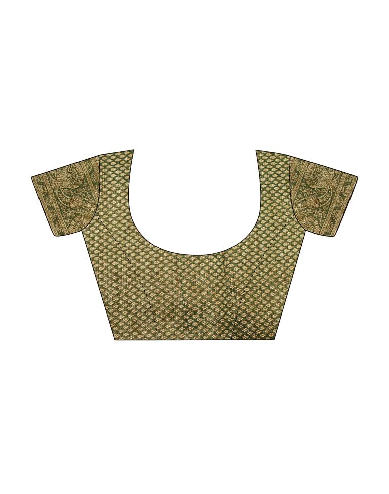 Green Banarasi Silk Weaving Saree | Leemboodi