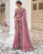 Light Pink Silk Plain Saree | Sudathi