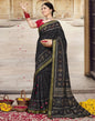 Black Cotton Printed Saree | Leemboodi