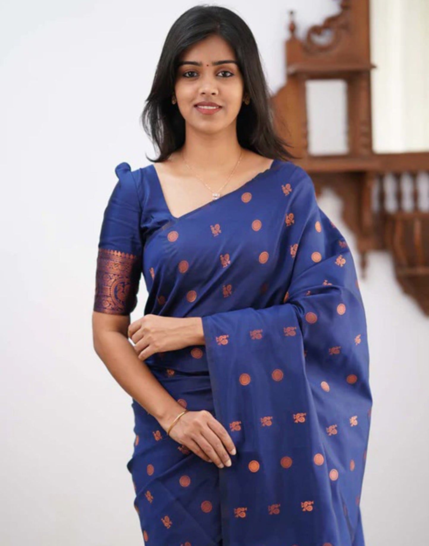 Blue Silk Weaving Saree
