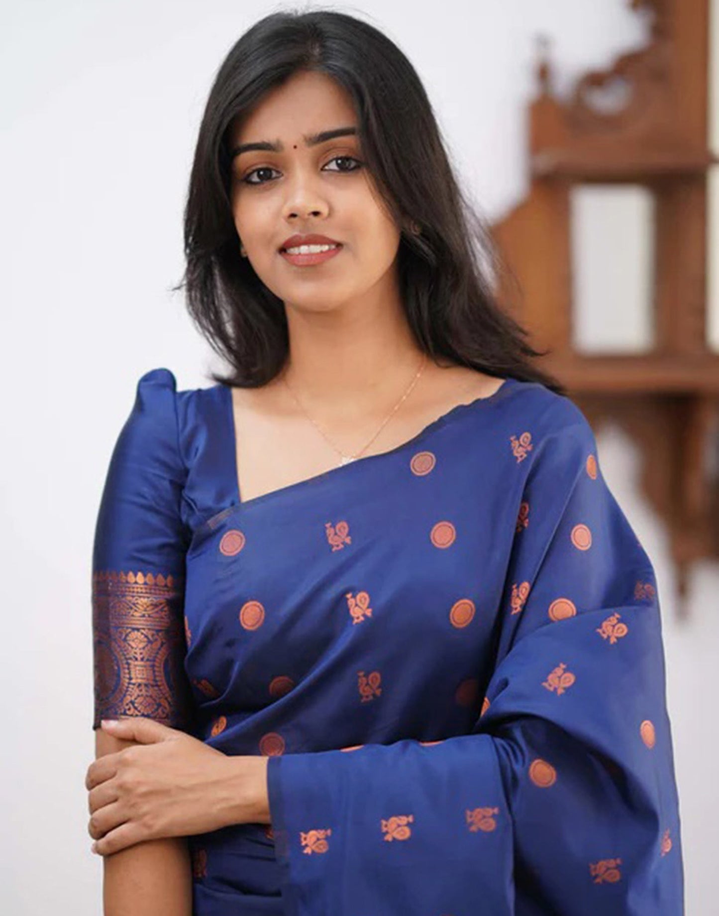 Blue Silk Weaving Saree