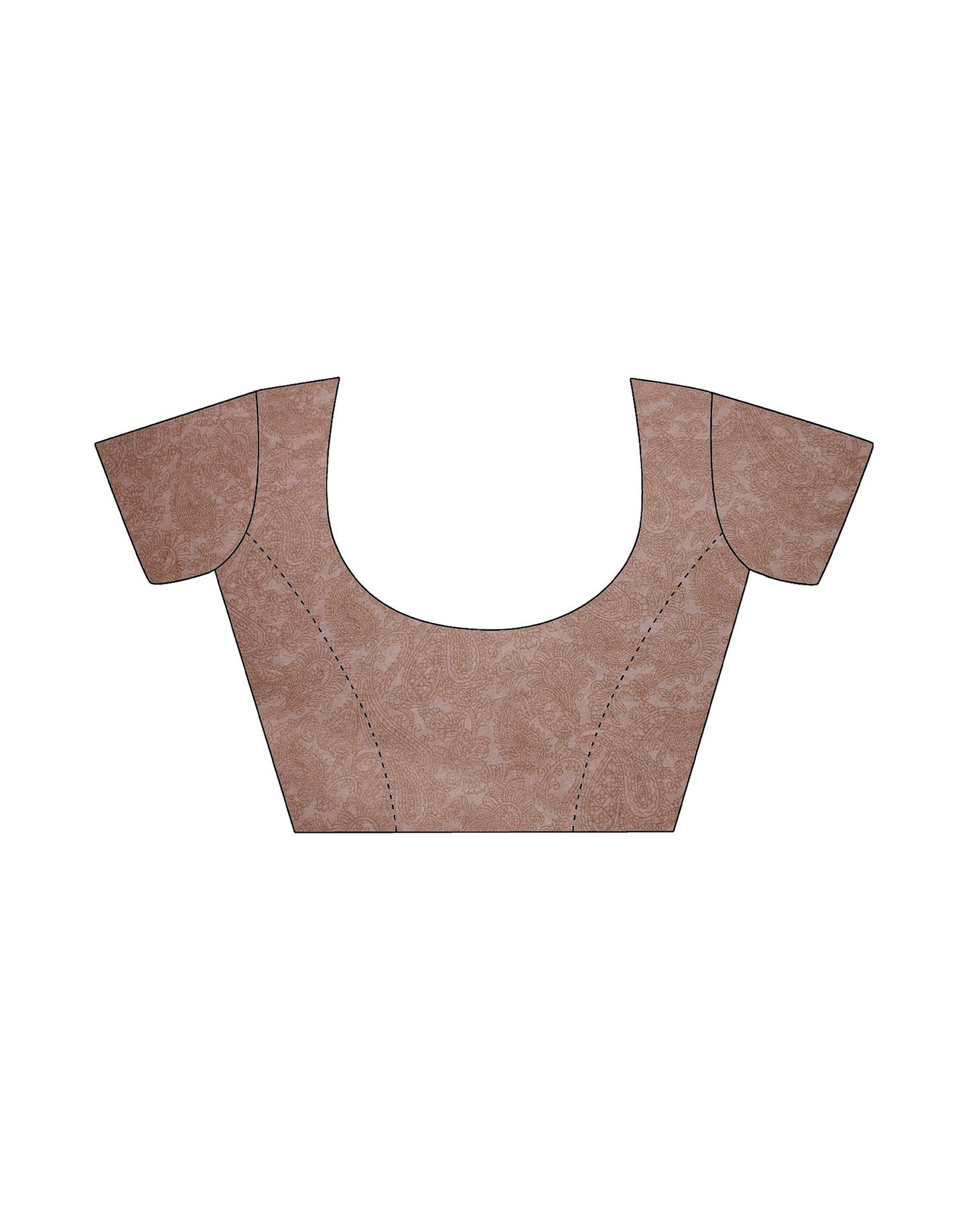 Brown Georgette Printed Saree