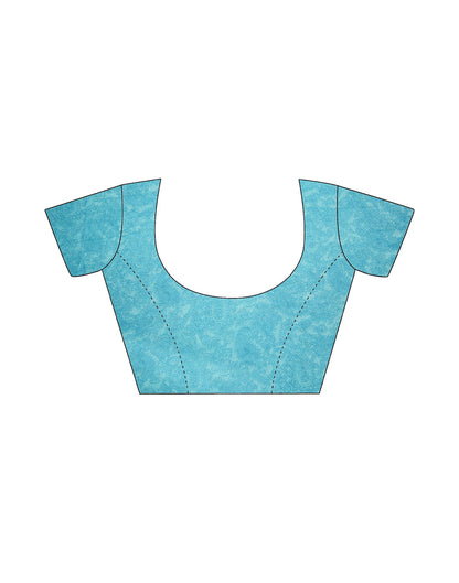 Rama Green Georgette Printed Saree