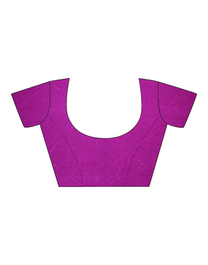 Dark Pink Chiffon Printed Saree