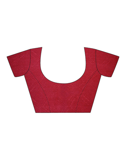 Orange Chiffon Printed Saree