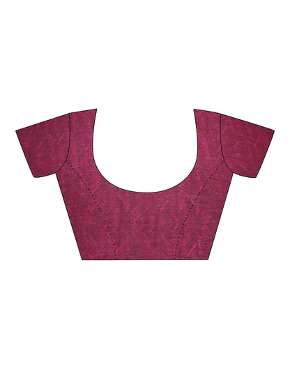 Dark Pink Chiffon Printed Saree