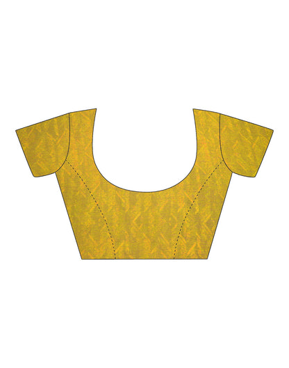 Mustard Yellow Chiffon Printed Saree