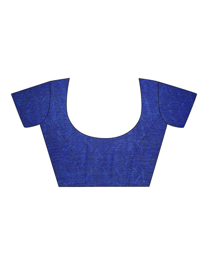 Blue Chiffon Printed Saree