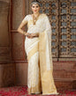 Cream Banarasi Silk Weaving Saree | Leemboodi