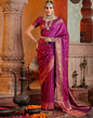 Purple Banarasi Silk Weaving Saree | Leemboodi