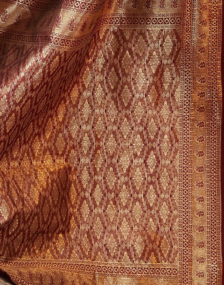 Maroon Banarasi Silk Weaving Saree | Leemboodi
