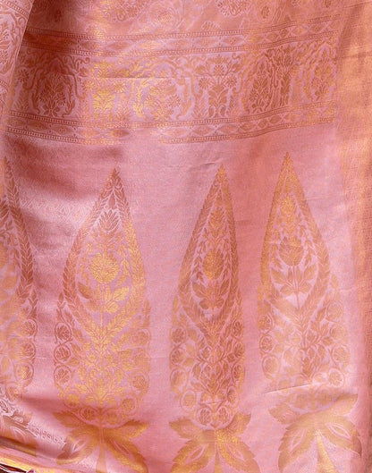 Light Pink Banarasi Silk Weaving Saree | Leemboodi