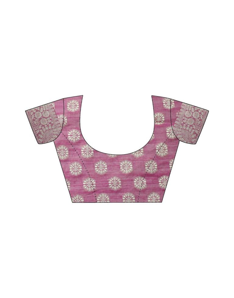 Pink Banarasi Silk Weaving Saree | Leemboodi