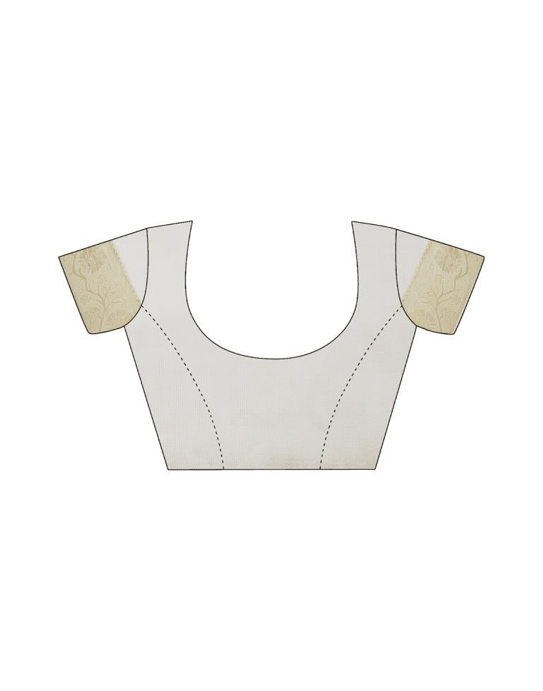 Cream Banarasi Silk Weaving Saree | Leemboodi