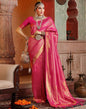 Rani Pink Banarasi Silk Weaving Saree | Leemboodi