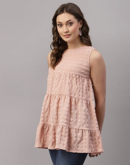 Peach Crinkle Top | Sudathi