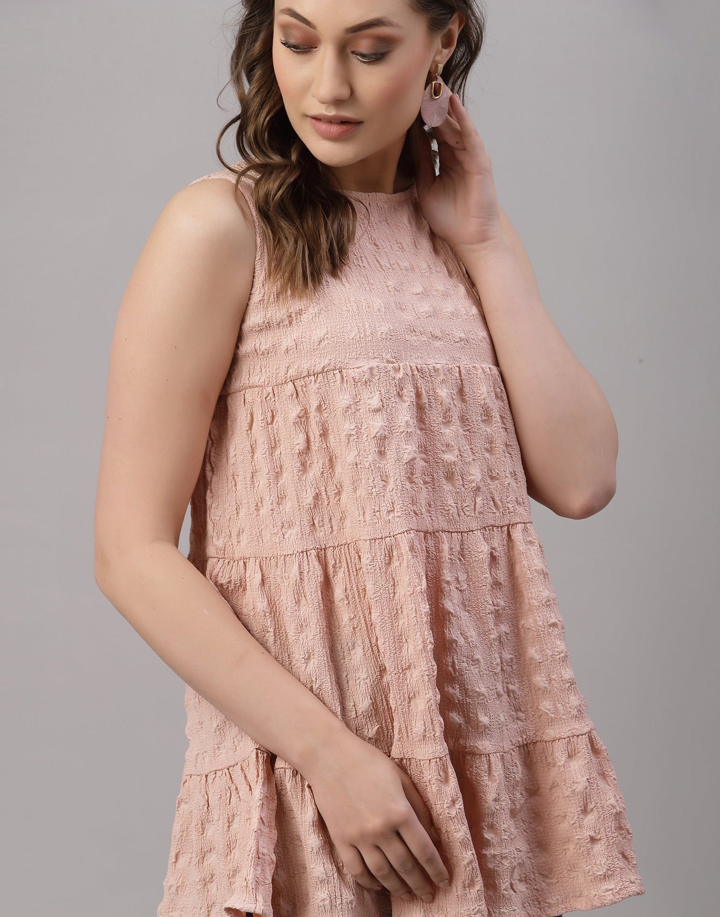 Peach Crinkle Top | Sudathi