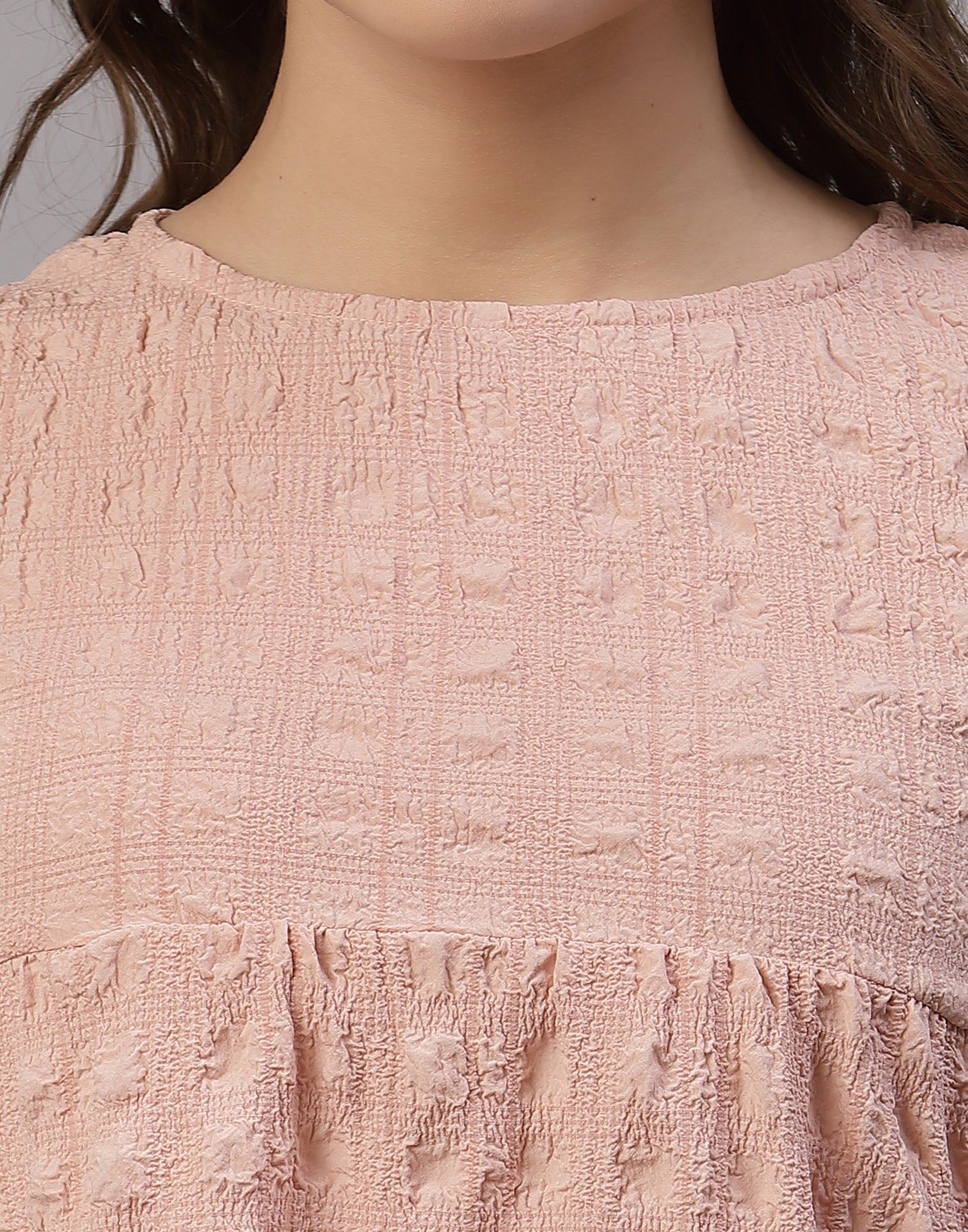 Peach Crinkle Top | Sudathi