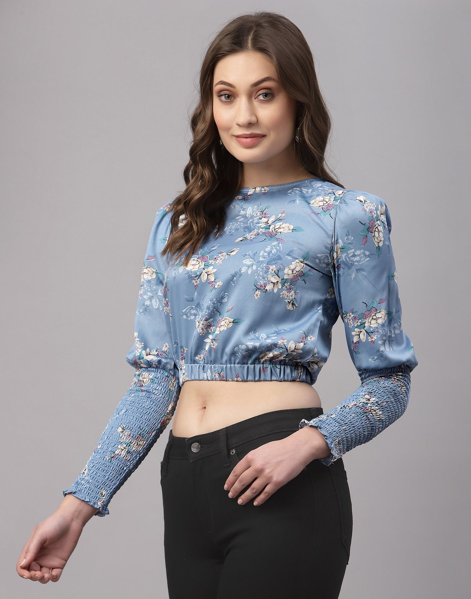 Steel Blue Smoky Top | Sudathi