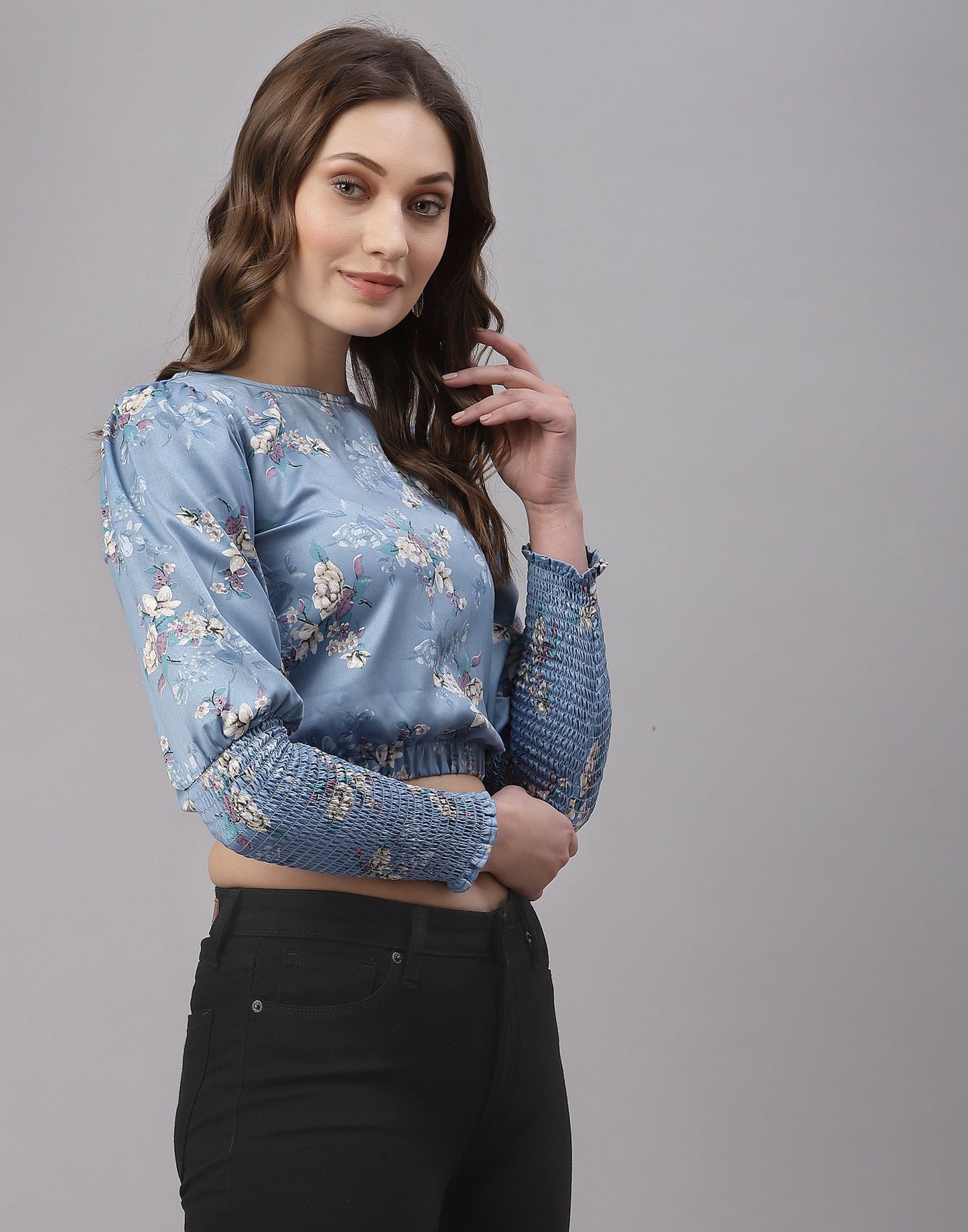Steel Blue Smoky Top | Sudathi