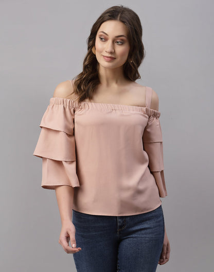 Peach Off Shoulder Top | Sudathi