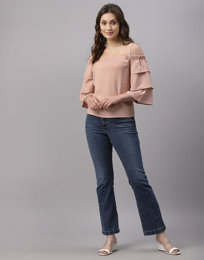 Peach Off Shoulder Top | Sudathi