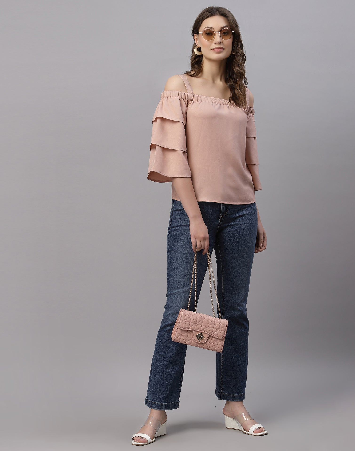 Peach Off Shoulder Top | Sudathi