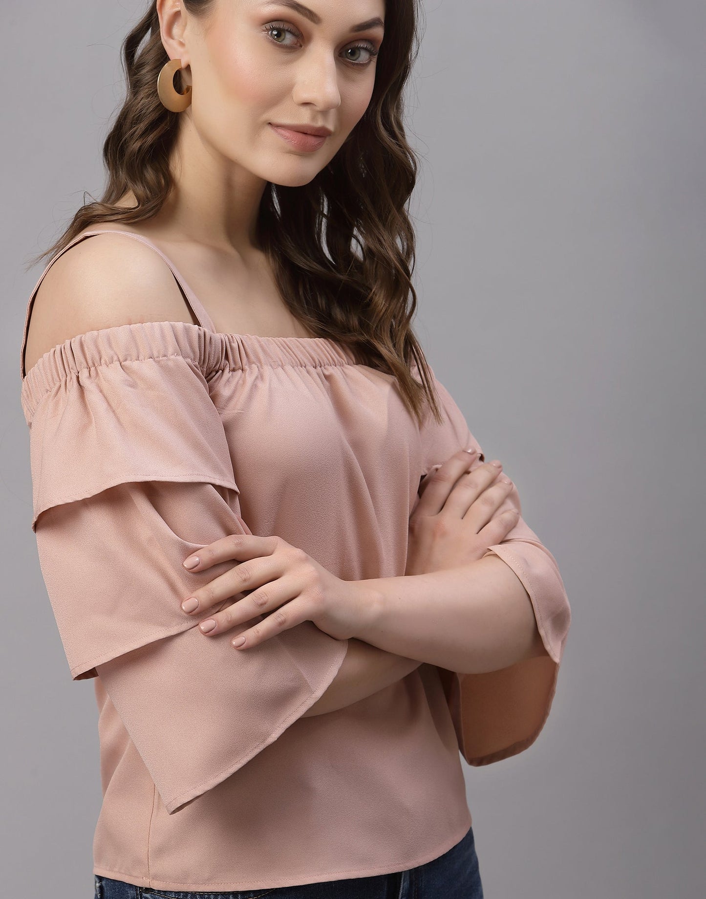 Peach Off Shoulder Top | Sudathi