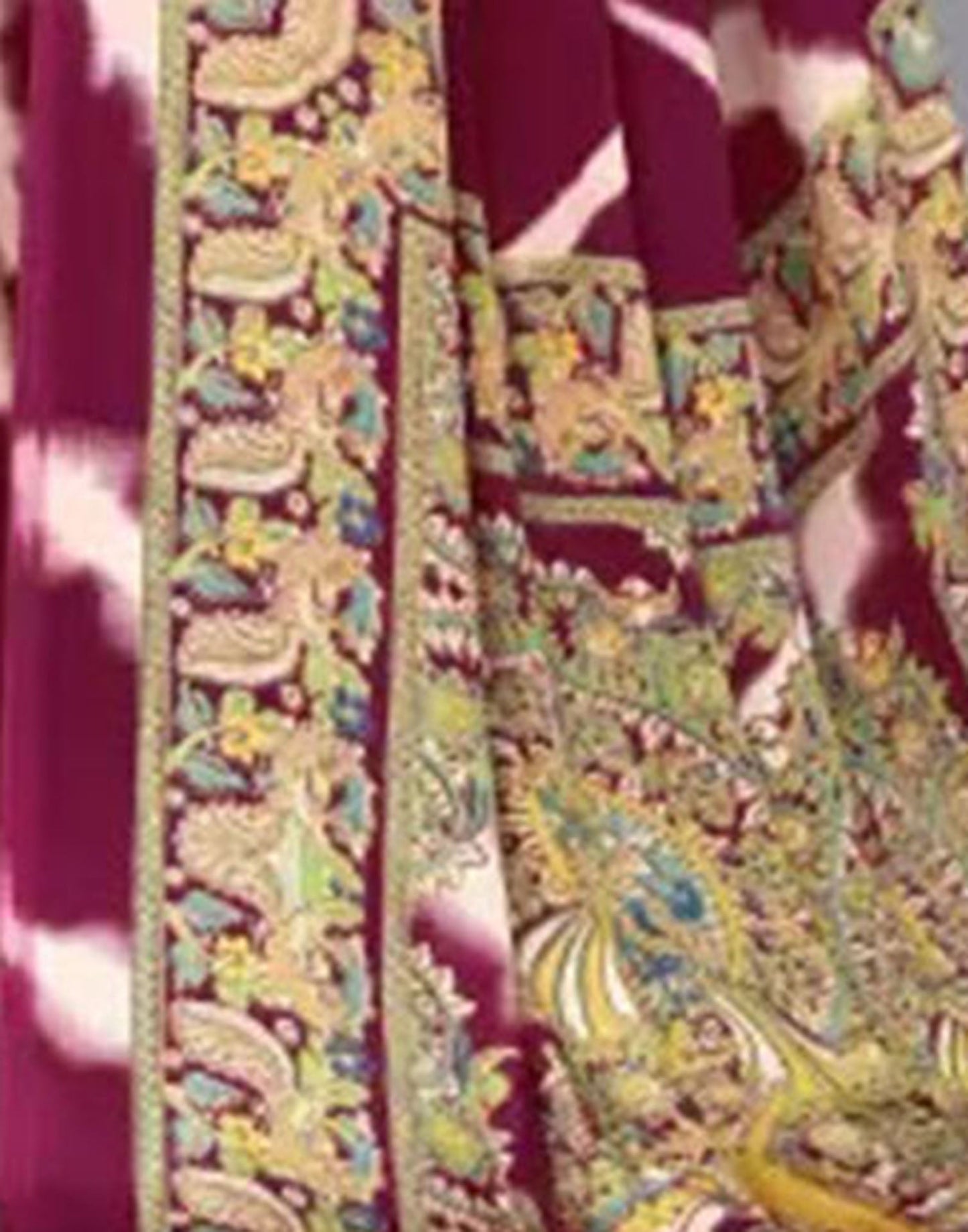 Purple Chiffon Printed Saree