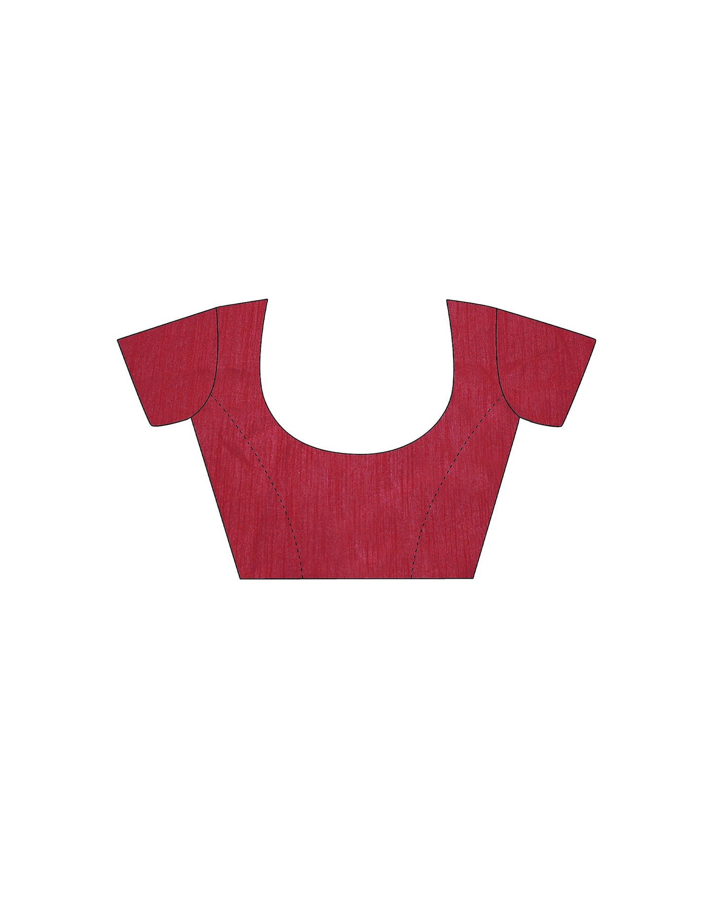 Red Chiffon Printed Saree