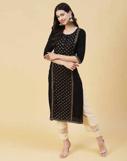 Beauteous Black Printed Kurti | Sudathi