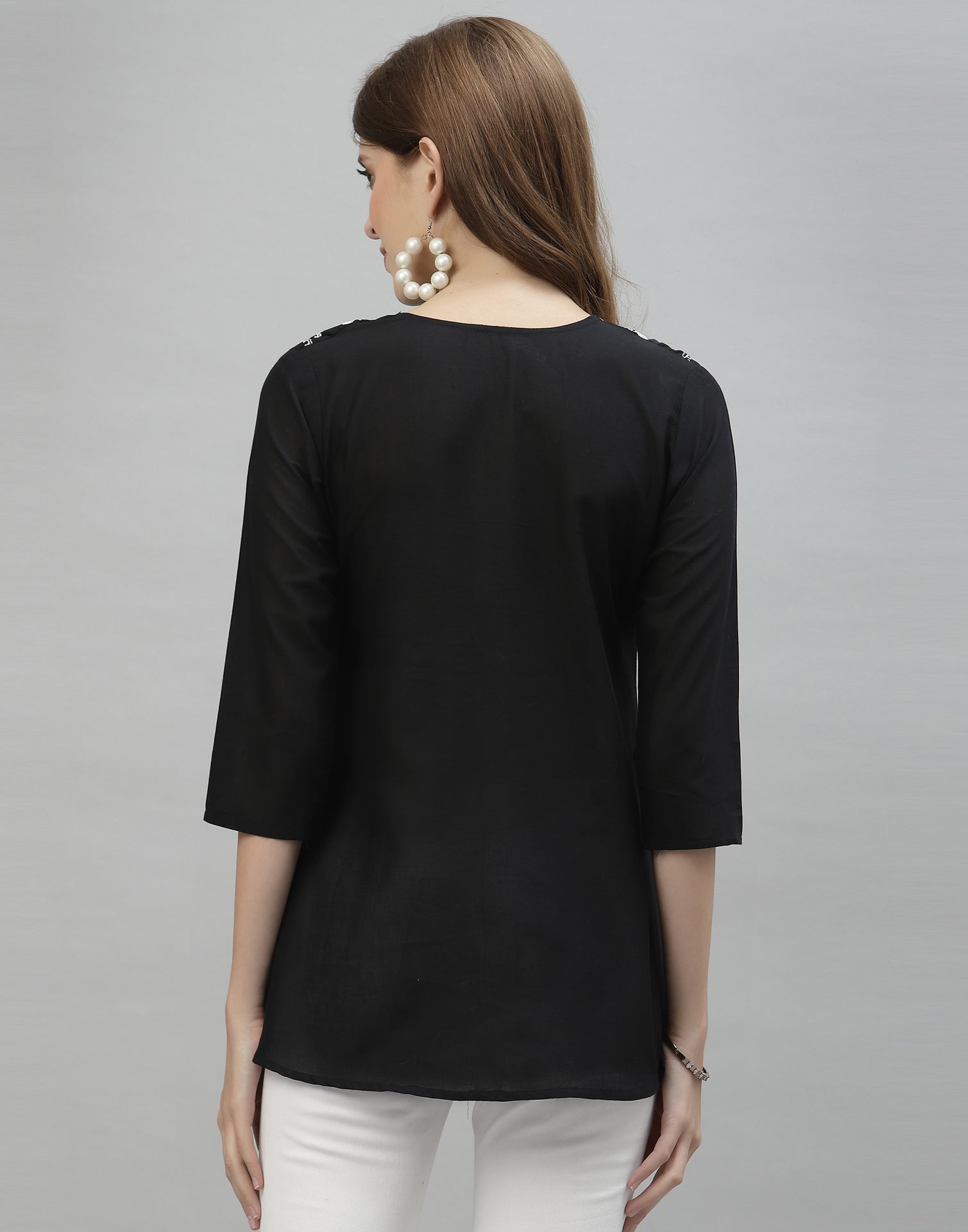 Black Embroidered Top | Sudathi