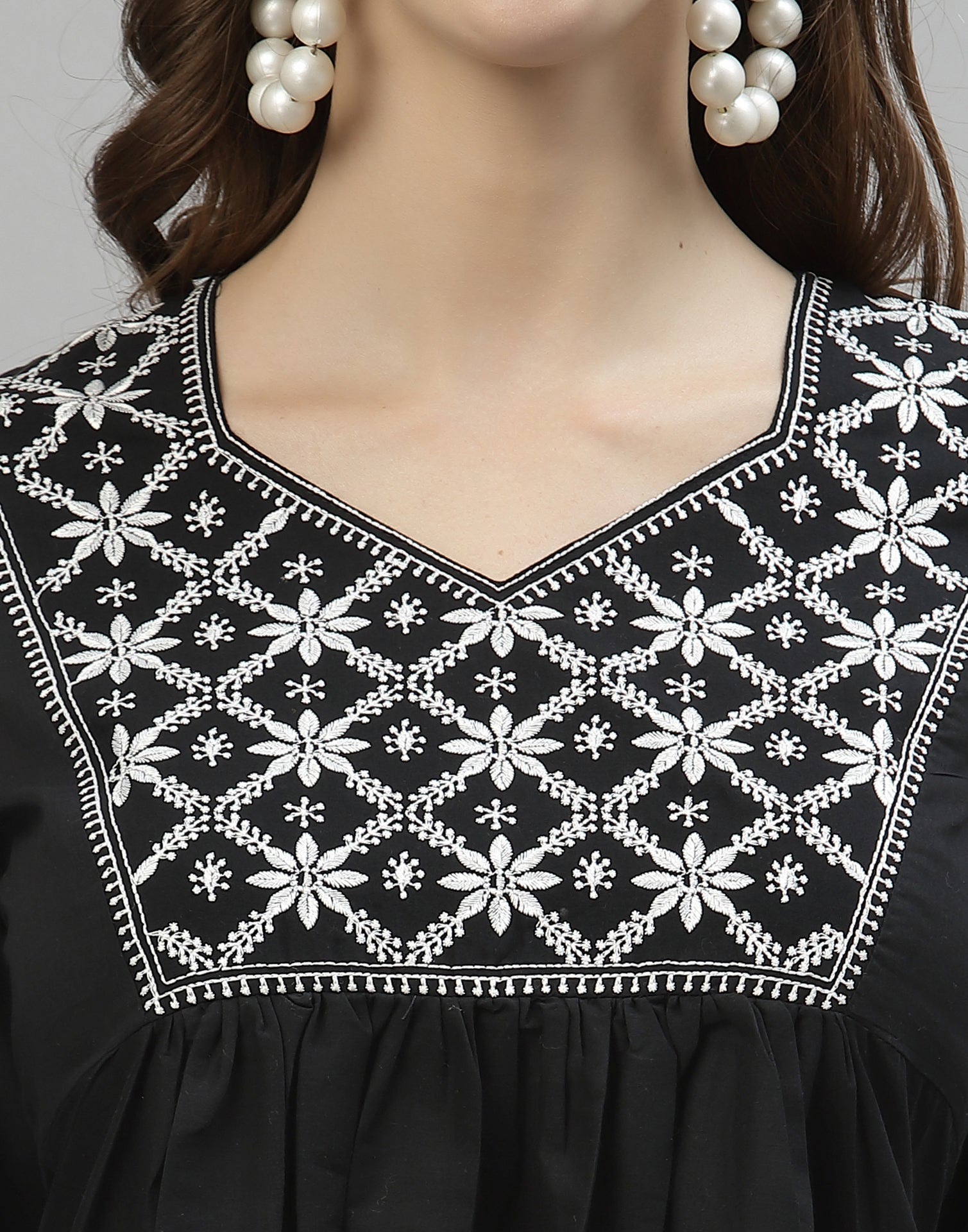 Black Embroidered Top | Sudathi