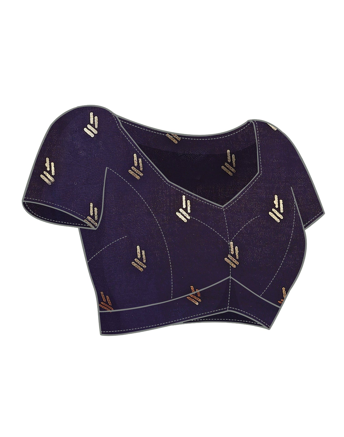 Navy Blue Georgette Printed Saree