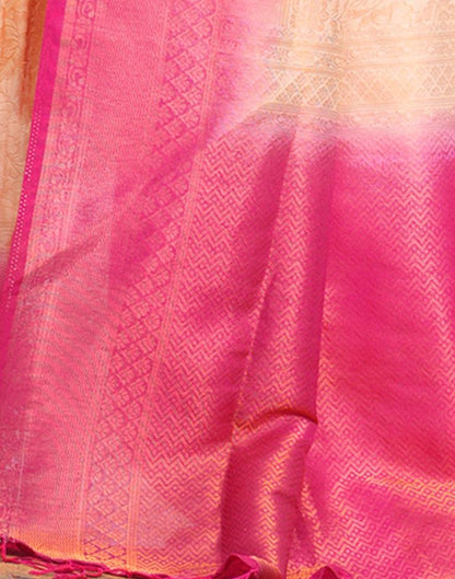 Beige Silk Weaving Kanjivaram Saree | Sudathi