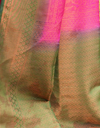 Rani Pink Silk Weaving Kanjivaram Saree | Sudathi