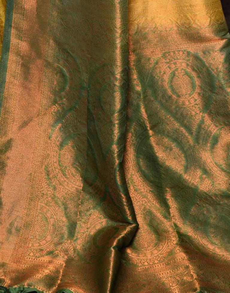 Pista Green Silk Weaving Kanjivaram Saree | Sudathi