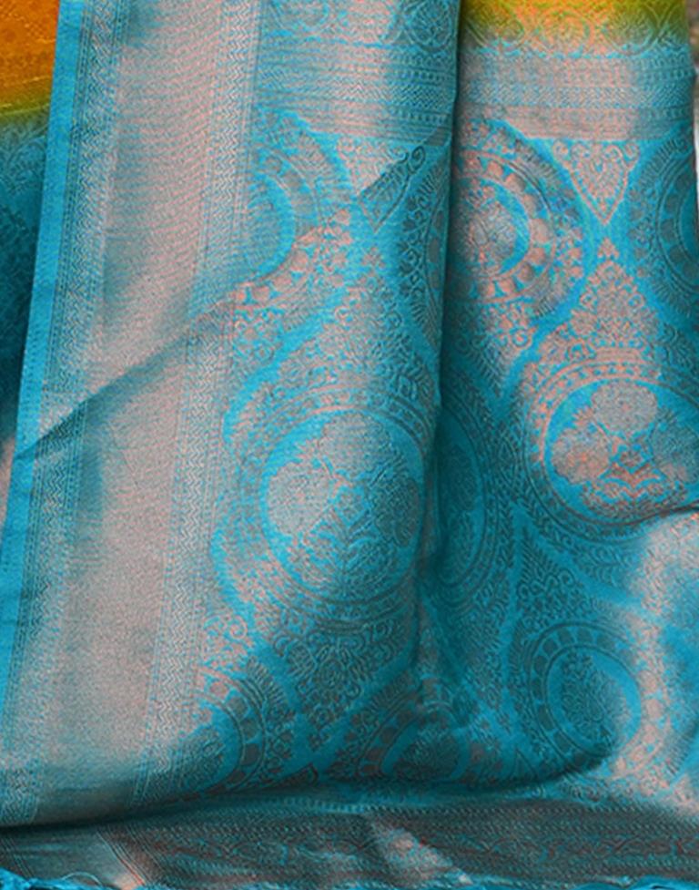 Mustard Yellow Silk Weaving Kanjivaram Saree | Sudathi