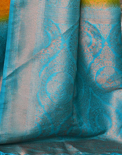 Mustard Yellow Silk Weaving Kanjivaram Saree | Sudathi