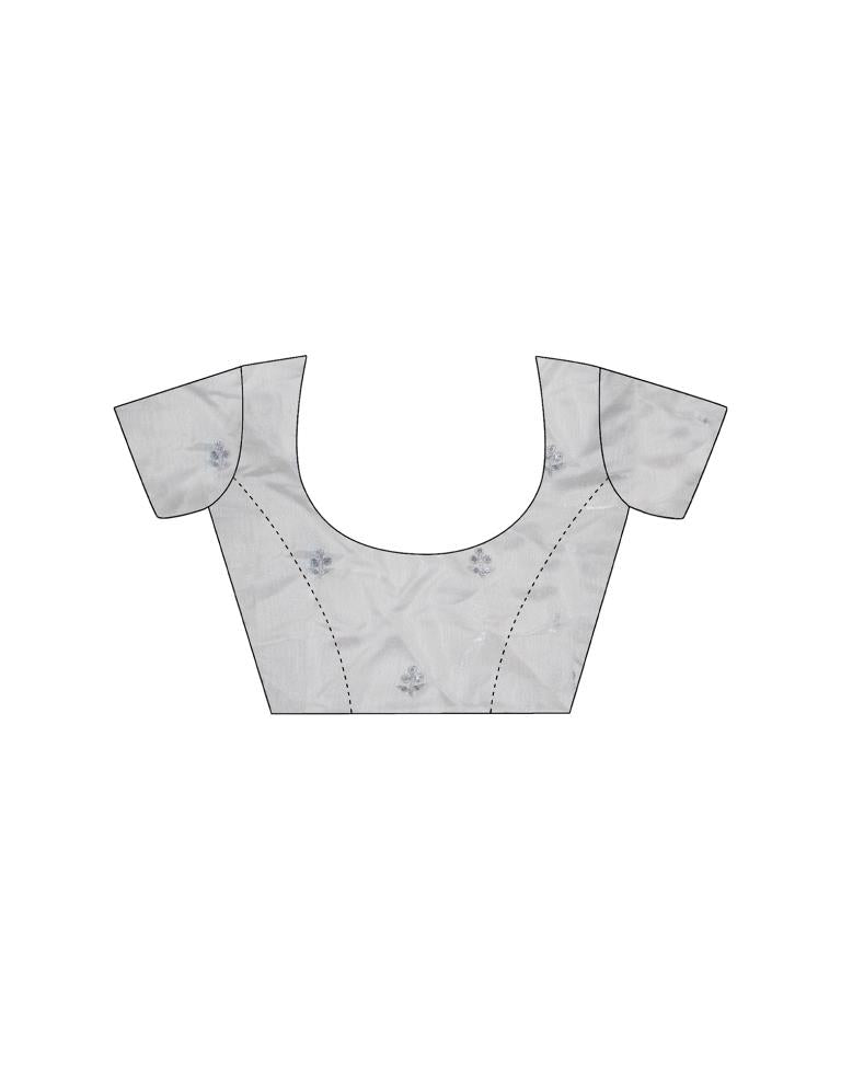 Red Organza Printed Banarasi Saree | Sudathi