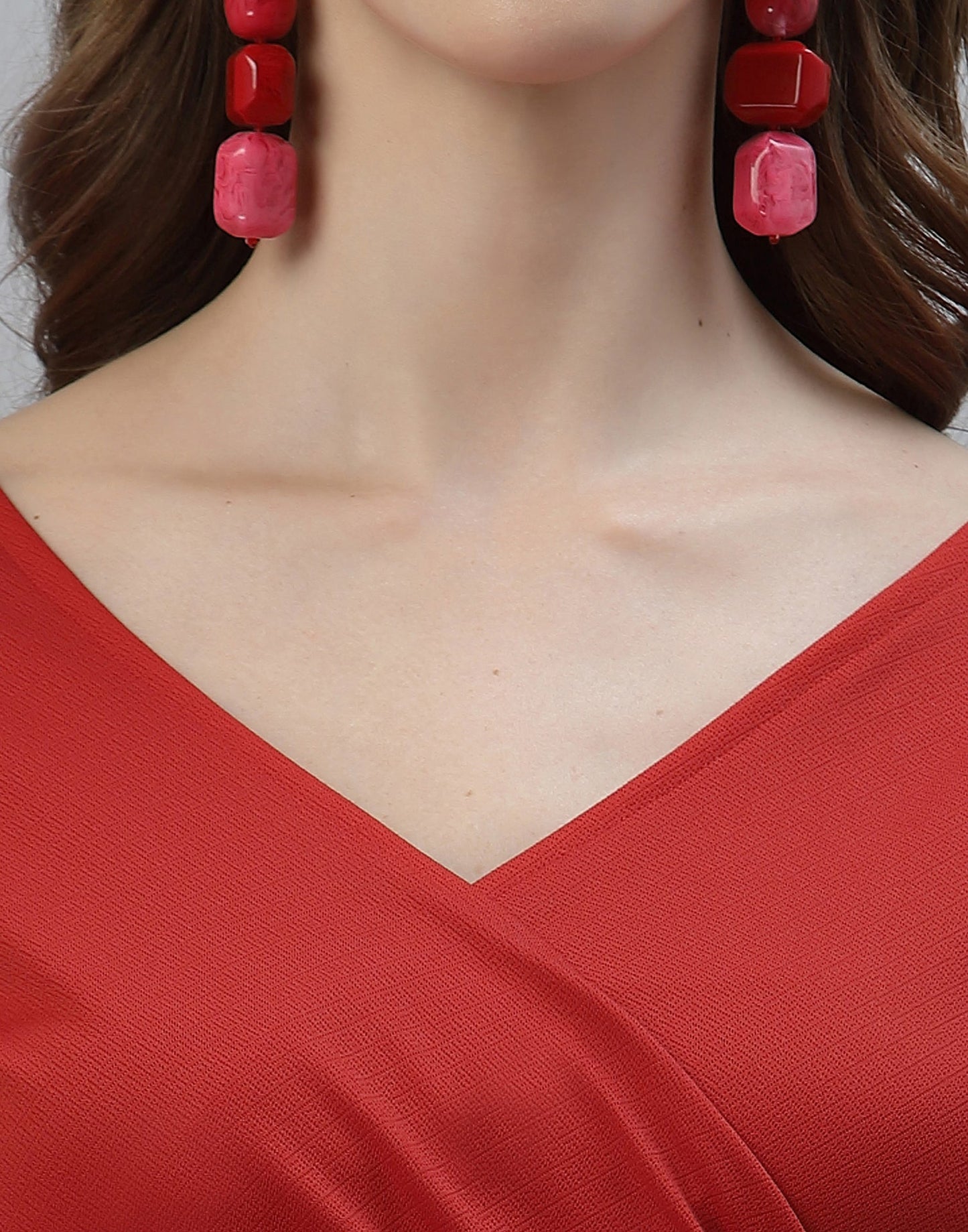 Red Puff Sleeve Dress | Sudathi
